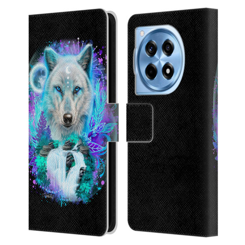 Sheena Pike Animals Winter Wolf Spirit & Waterfall Leather Book Wallet Case Cover For OnePlus 12R