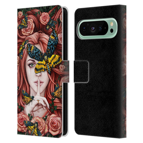 Sarah Richter Fantasy Silent Girl With Red Hair Leather Book Wallet Case Cover For Google Pixel 9 Pro XL