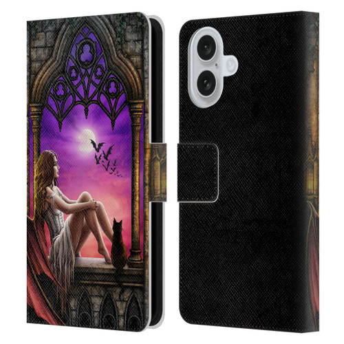 Sarah Richter Fantasy Demon Vampire Girl Leather Book Wallet Case Cover For Apple iPhone 16