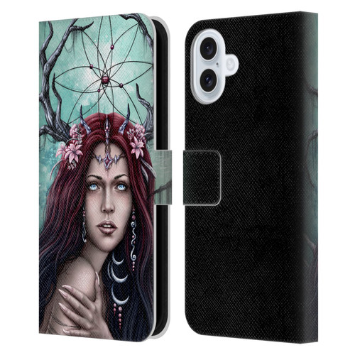 Sarah Richter Fantasy Fairy Girl Leather Book Wallet Case Cover For Apple iPhone 16 Plus