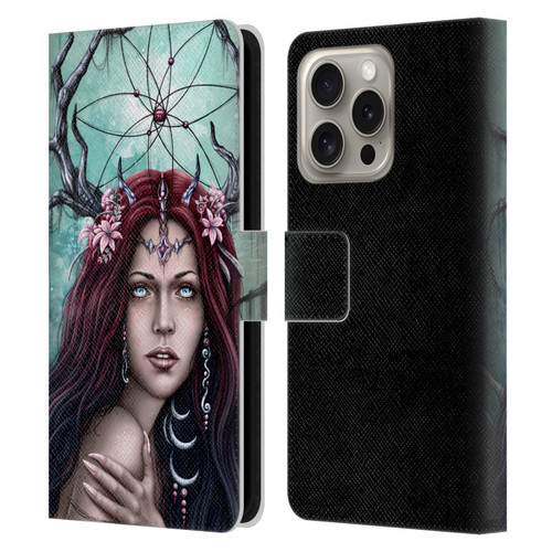 Sarah Richter Fantasy Fairy Girl Leather Book Wallet Case Cover For Apple iPhone 16 Pro