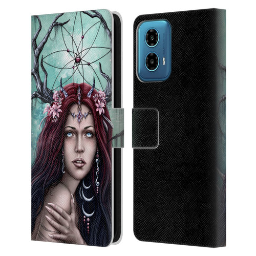 Sarah Richter Fantasy Fairy Girl Leather Book Wallet Case Cover For Motorola Moto G34 5G