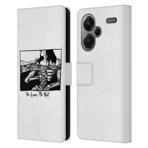 Matt Bailey Art Loves Me Not Leather Book Wallet Case Cover For Xiaomi Redmi Note 13 Pro Plus 5G