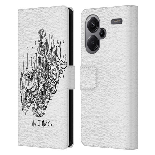 Matt Bailey Art Alas I Must Go Leather Book Wallet Case Cover For Xiaomi Redmi Note 13 Pro Plus 5G