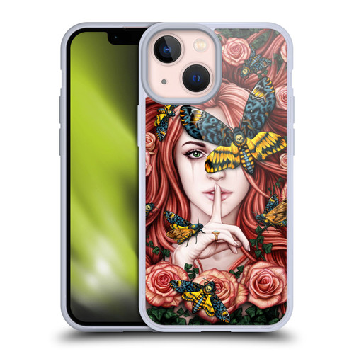 Sarah Richter Fantasy Silent Girl With Red Hair Soft Gel Case for Apple iPhone 13 Mini