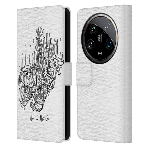 Matt Bailey Art Alas I Must Go Leather Book Wallet Case Cover For Xiaomi 14 Ultra