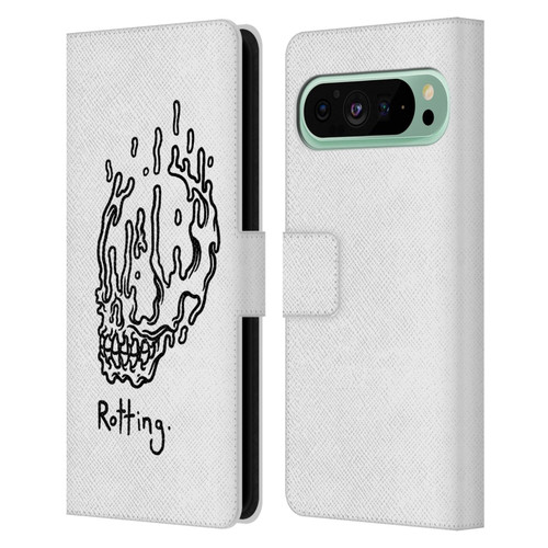 Matt Bailey Skull Rotting Leather Book Wallet Case Cover For Google Pixel 9 Pro XL
