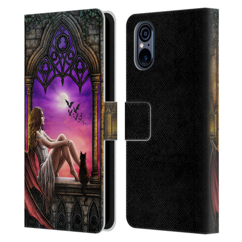Sarah Richter Fantasy Demon Vampire Girl Leather Book Wallet Case Cover For Sony Xperia 5 V 5G