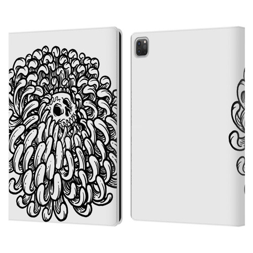 Matt Bailey Skull Flower Leather Book Wallet Case Cover For Apple iPad Pro 13 M4 2024