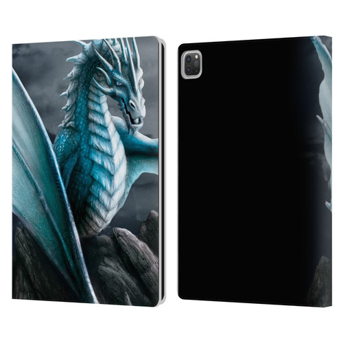 Sarah Richter Fantasy Creatures Blue Water Dragon Leather Book Wallet Case Cover For Apple iPad Pro 13 M4 2024