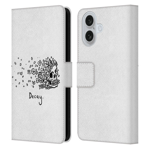 Matt Bailey Skull Decay Leather Book Wallet Case Cover For Apple iPhone 16