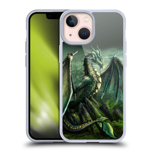 Sarah Richter Fantasy Creatures Green Nature Dragon Soft Gel Case for Apple iPhone 13 Mini
