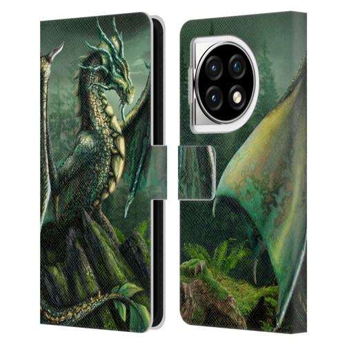 Sarah Richter Fantasy Creatures Green Nature Dragon Leather Book Wallet Case Cover For OPPO OnePlus Ace 3 5G
