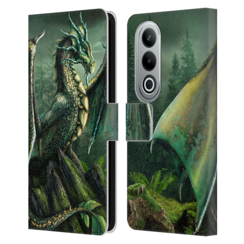 Sarah Richter Fantasy Creatures Green Nature Dragon Leather Book Wallet Case Cover For OPPO OnePlus Ace 3V 5G
