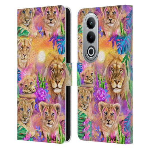 Sheena Pike Big Cats Daydream Lions And Cubs Leather Book Wallet Case Cover For OPPO OnePlus Ace 3V 5G