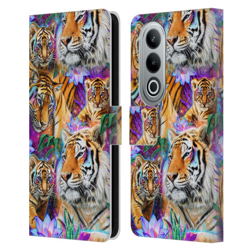 Sheena Pike Big Cats Daydream Tigers With Flowers Leather Book Wallet Case Cover For OPPO OnePlus Ace 3V 5G