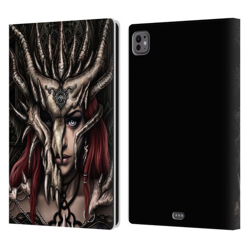 Sarah Richter Gothic Warrior Girl Leather Book Wallet Case Cover For Apple iPad Pro 11 M4 2024