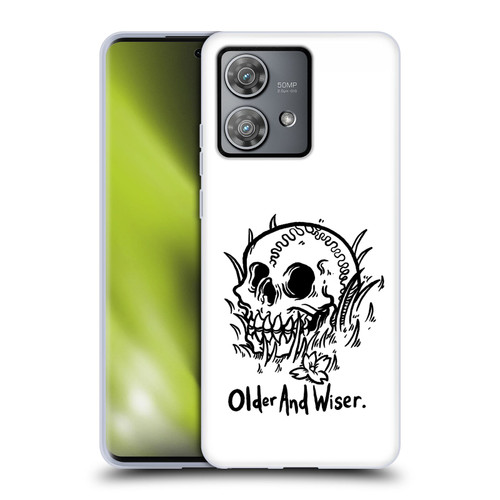Matt Bailey Skull Older And Wiser Soft Gel Case for Motorola Edge 40 Neo 5G