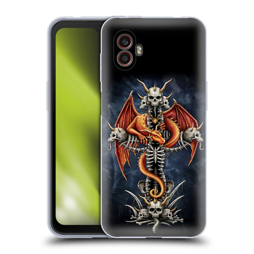 Sarah Richter Fantasy Creatures Red Dragon Guarding Bone Cross Soft Gel Case for Samsung Galaxy Xcover6 Pro/Pro2