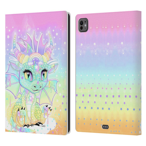 Sheena Pike Dragons Sweet Pastel Lil Dragonz Leather Book Wallet Case Cover For Apple iPad Pro 11 M4 2024