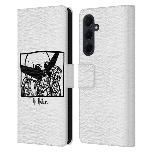 Matt Bailey Skull Hi Hater Leather Book Wallet Case Cover For Samsung Galaxy A35 5G