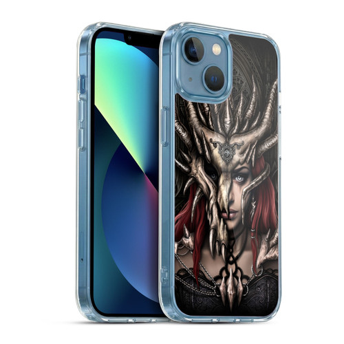 Sarah Richter Gothic Warrior Girl Soft Gel Case for Apple iPhone 13 Mini & MagSafe