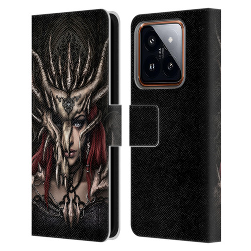 Sarah Richter Gothic Warrior Girl Leather Book Wallet Case Cover For Xiaomi 14