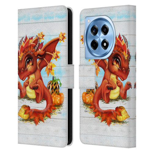 Sheena Pike Dragons Autumn Lil Dragonz Leather Book Wallet Case Cover For OnePlus 12R