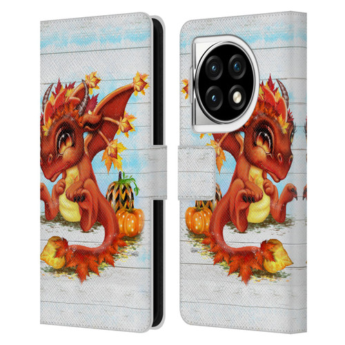 Sheena Pike Dragons Autumn Lil Dragonz Leather Book Wallet Case Cover For OPPO OnePlus Ace 3 5G