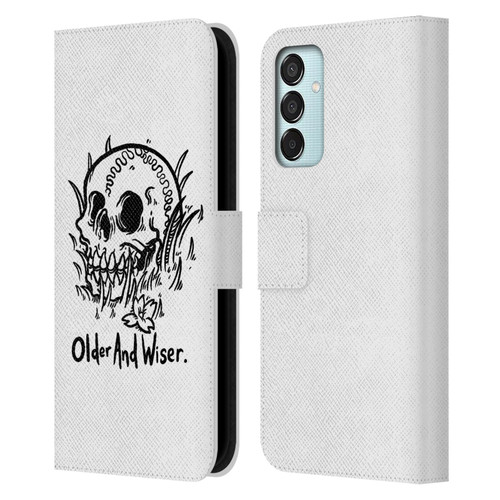 Matt Bailey Skull Older And Wiser Leather Book Wallet Case Cover For Samsung Galaxy M15/F15 5G