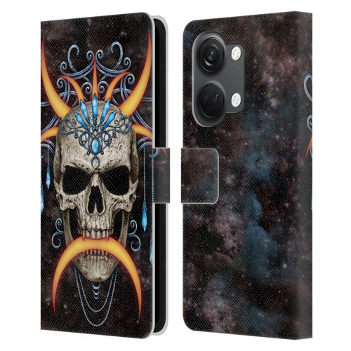 Sarah Richter Skulls Jewelry And Crown Universe Leather Book Wallet Case Cover For OnePlus Nord 3 5G
