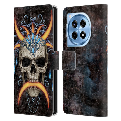 Sarah Richter Skulls Jewelry And Crown Universe Leather Book Wallet Case Cover For OnePlus 12R