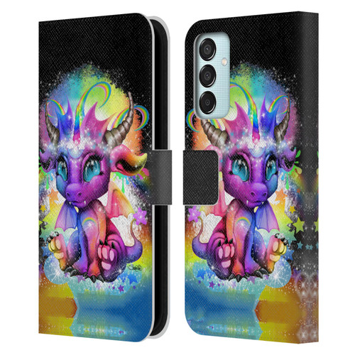 Sheena Pike Dragons Rainbow Lil Dragonz Leather Book Wallet Case Cover For Samsung Galaxy M15/F15 5G