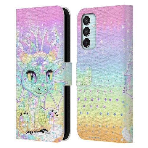 Sheena Pike Dragons Sweet Pastel Lil Dragonz Leather Book Wallet Case Cover For Samsung Galaxy M15/F15 5G