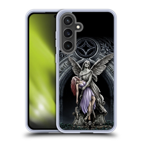 Sarah Richter Gothic Stone Angel With Skull Soft Gel Case for Samsung Galaxy S24 FE