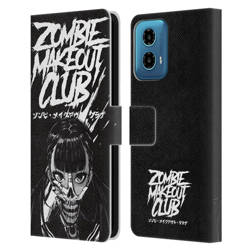 Zombie Makeout Club Art Face Off Leather Book Wallet Case Cover For Motorola Moto G34 5G