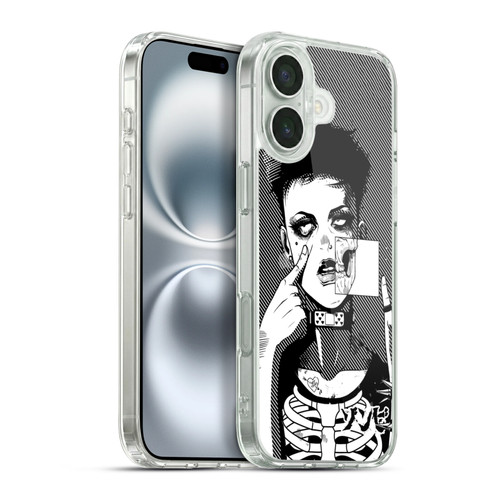 Zombie Makeout Club Graphics Dark Makeup Soft Gel Case for Apple iPhone 16 Plus & MagSafe