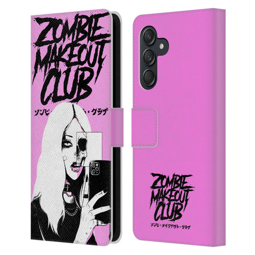 Zombie Makeout Club Art Selfie Skull Leather Book Wallet Case Cover For Samsung Galaxy M55 5G