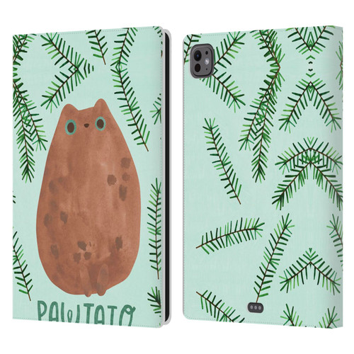 Planet Cat Puns Pawtato Leather Book Wallet Case Cover For Apple iPad Pro 11 M4 2024