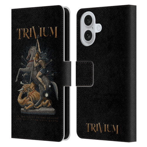 Trivium Graphics Dragon Slayer Leather Book Wallet Case Cover For Apple iPhone 16