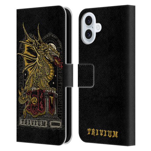 Trivium Graphics Big Dragon Leather Book Wallet Case Cover For Apple iPhone 16 Plus