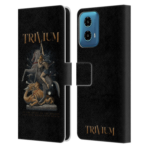 Trivium Graphics Dragon Slayer Leather Book Wallet Case Cover For Motorola Moto G34 5G