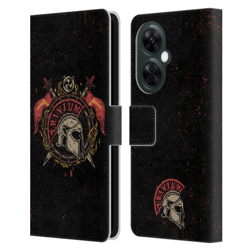 Trivium Graphics Knight Helmet Leather Book Wallet Case Cover For OnePlus Nord CE 3 Lite 5G