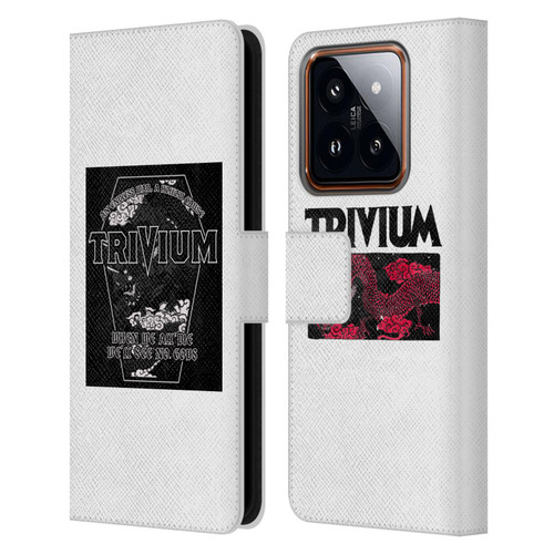 Trivium Graphics Double Dragons Leather Book Wallet Case Cover For Xiaomi 14