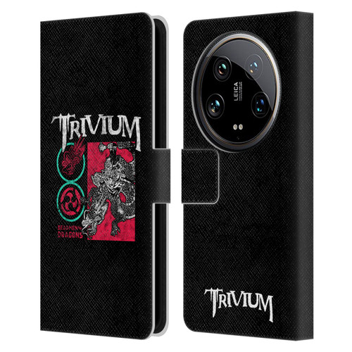 Trivium Graphics Deadmen And Dragons Date Leather Book Wallet Case Cover For Xiaomi 14 Ultra