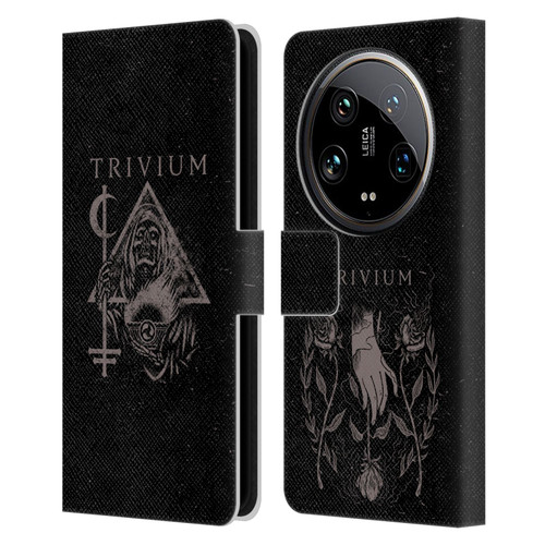 Trivium Graphics Reaper Triangle Leather Book Wallet Case Cover For Xiaomi 14 Ultra
