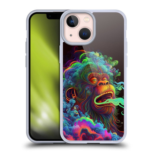 Wumples Cosmic Animals Clouded Monkey Soft Gel Case for Apple iPhone 13 Mini