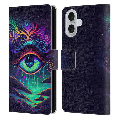 Wumples Cosmic Arts Eye Leather Book Wallet Case Cover For Apple iPhone 16