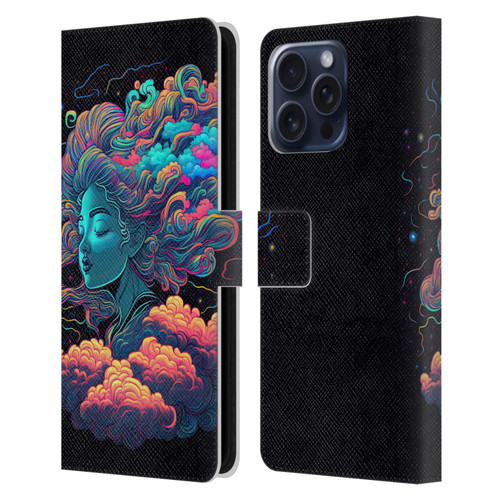 Wumples Cosmic Arts Cloud Goddess Aphrodite Leather Book Wallet Case Cover For Apple iPhone 16 Pro Max