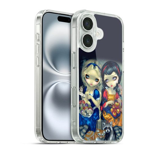 Strangeling Art Girls With Cat And Raccoon Soft Gel Case for Apple iPhone 16 & MagSafe